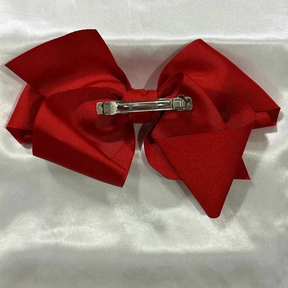 Large Red Grosgrain Hair Bow- bundle 2+ and save on shipping